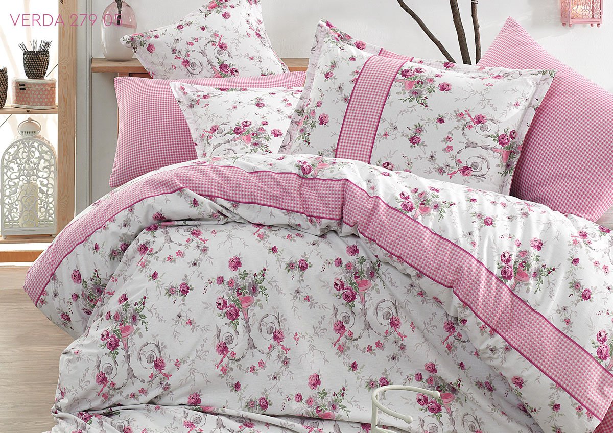 Bettwäsche, 3tlg , 155x220cm #VERDA PINK