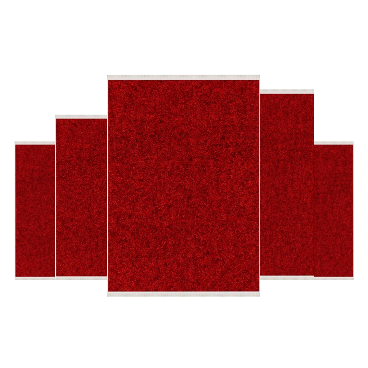 Teppich Kurzflor Wohnzimmer Läufer Set 80x150cm, 80x200cm, 120x180cm, 160x230cm