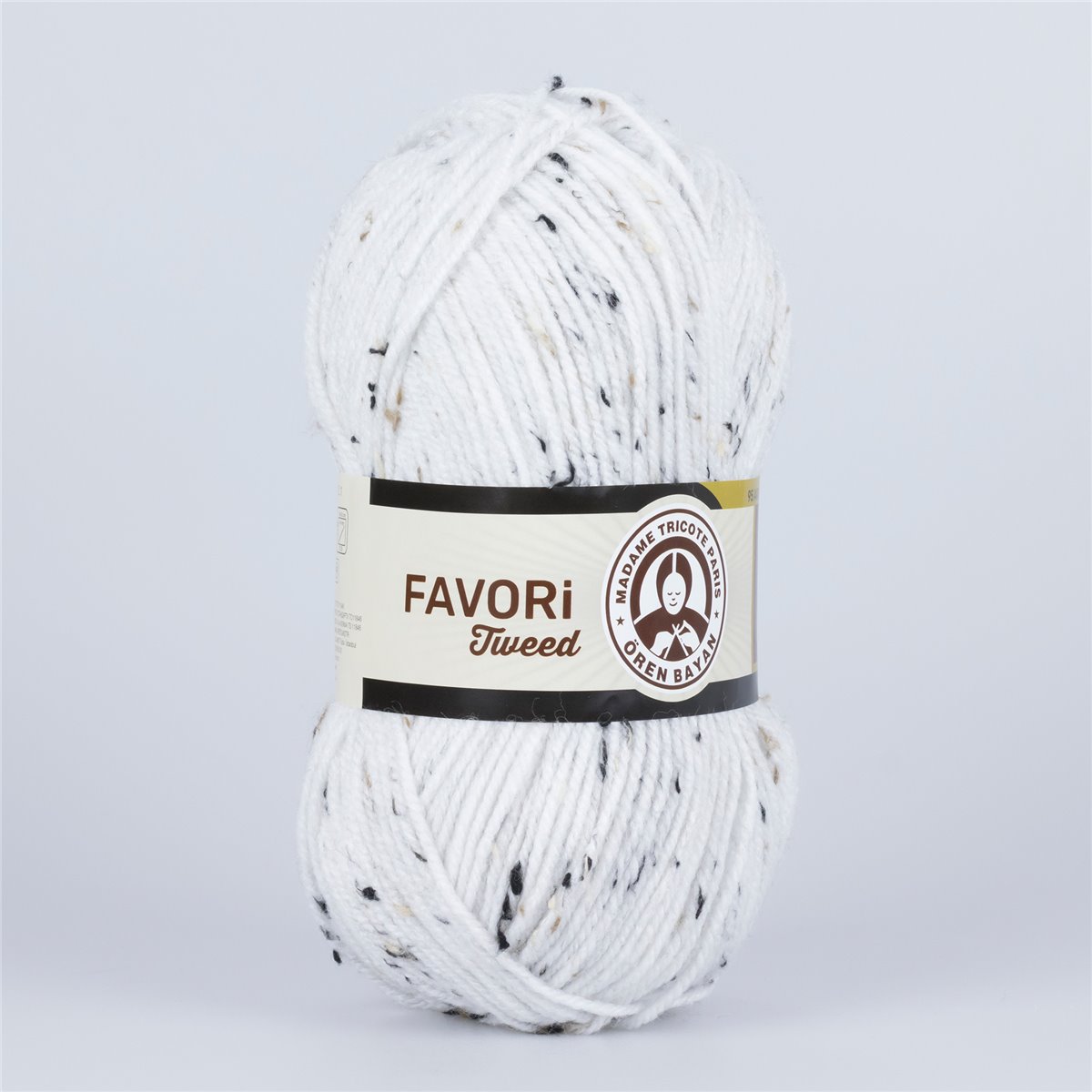 Garn Favori Tweed #100B, 5x100g