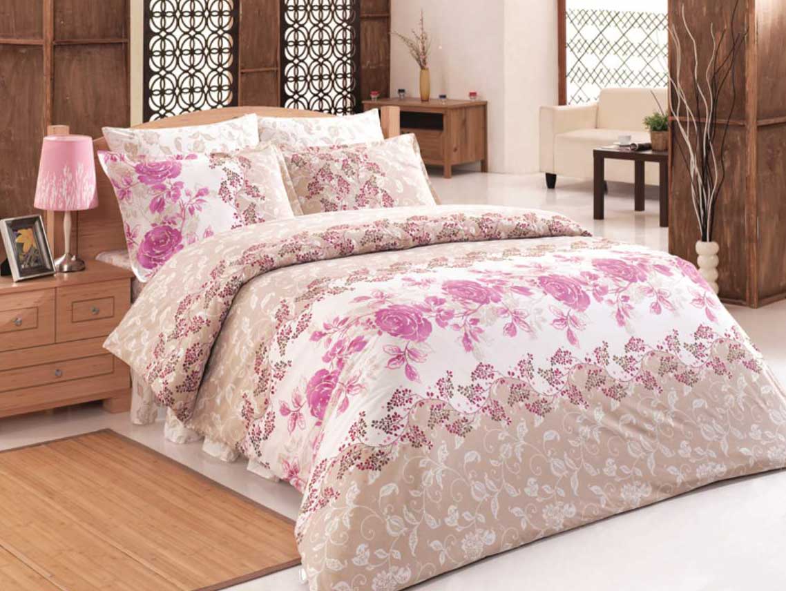 Bettwäsche, 5tlg, 200x200cm #KAMELYA BEIGE