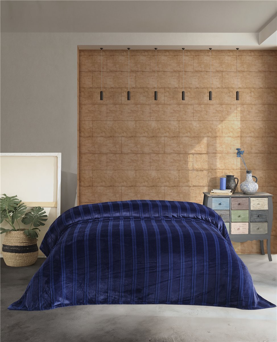 Decke, Kuscheldecke, Tagesdecke, Wohndecke, Venus, blau, 160x220 cm