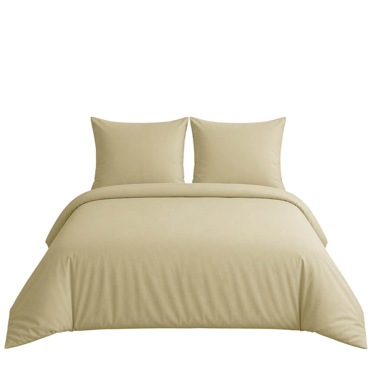 Bettwäsche 3tlg 200x200cm Baumwolle #UNI CREME