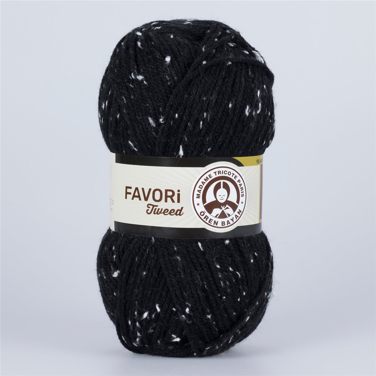 Garn Favori Tweed #999D, 5x100g
