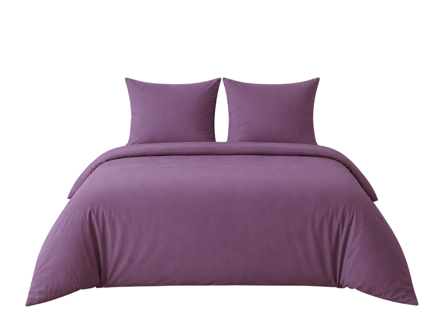 Bettwäsche 3tlg 200x200cm Baumwolle #UNI LILA