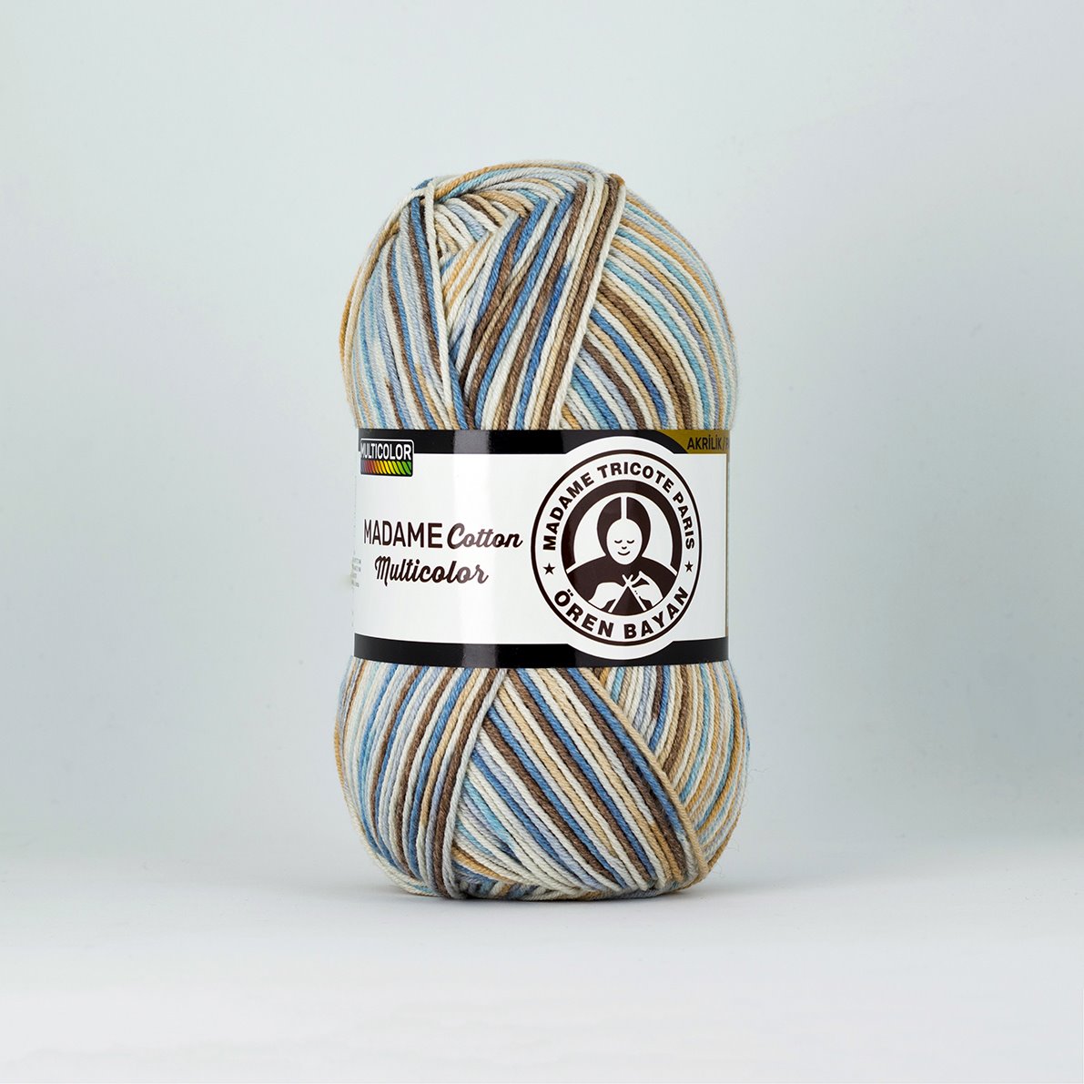Garn Madame Cotton Multicol #448, 3x100g