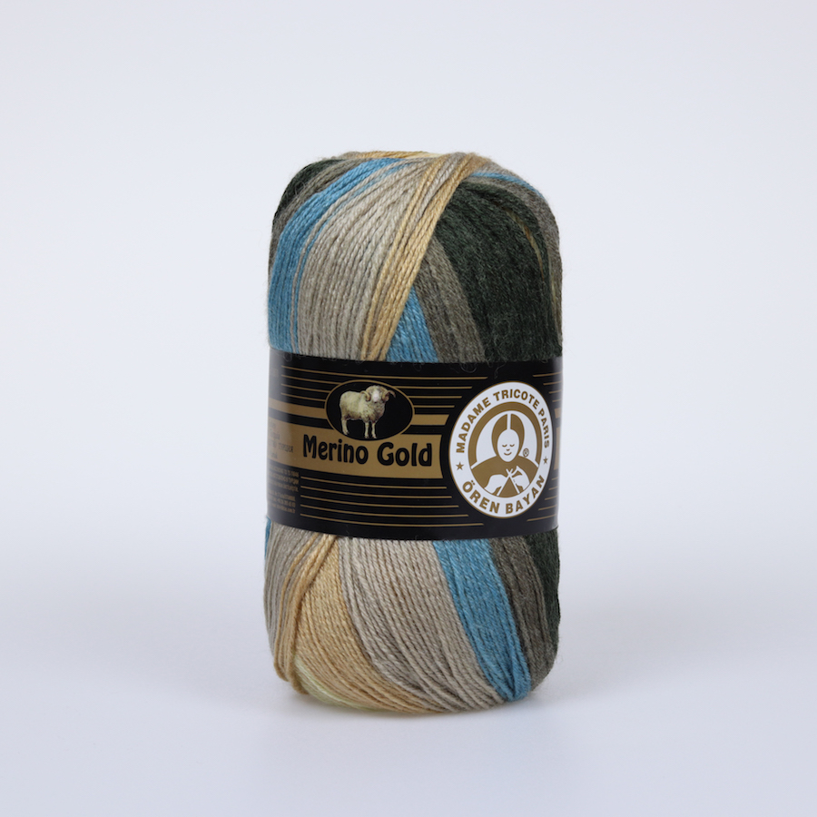 Garn Merino Gold Batik #810, 5x100g