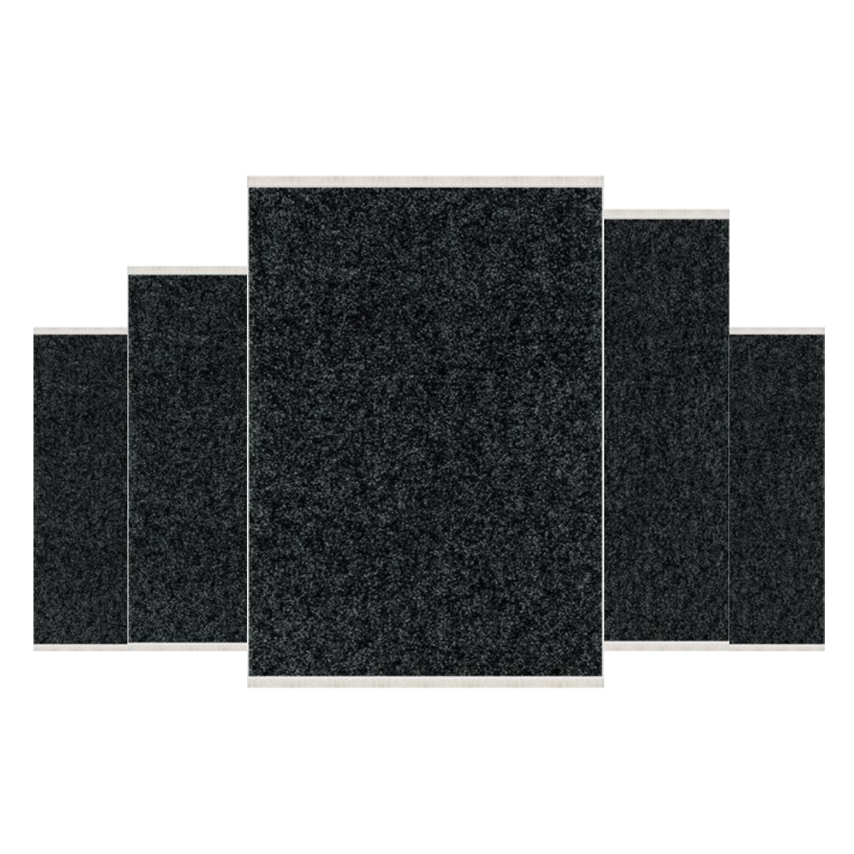 Teppich Kurzflor Wohnzimmer Läufer Set 80x150cm, 80x200cm, 120x180cm, 160x230cm