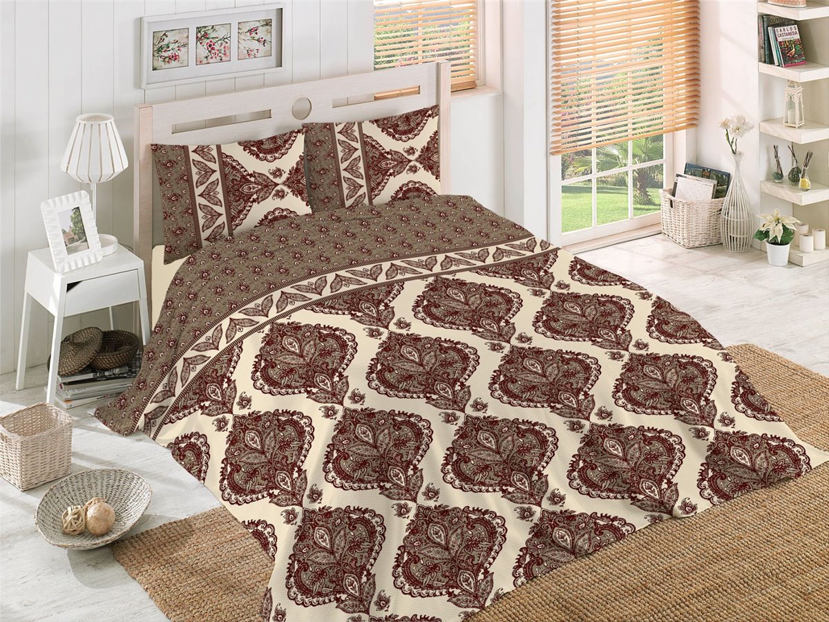 Bettwäsche, 6tlg, 220x240cm #TALYA CREME/BEIGE