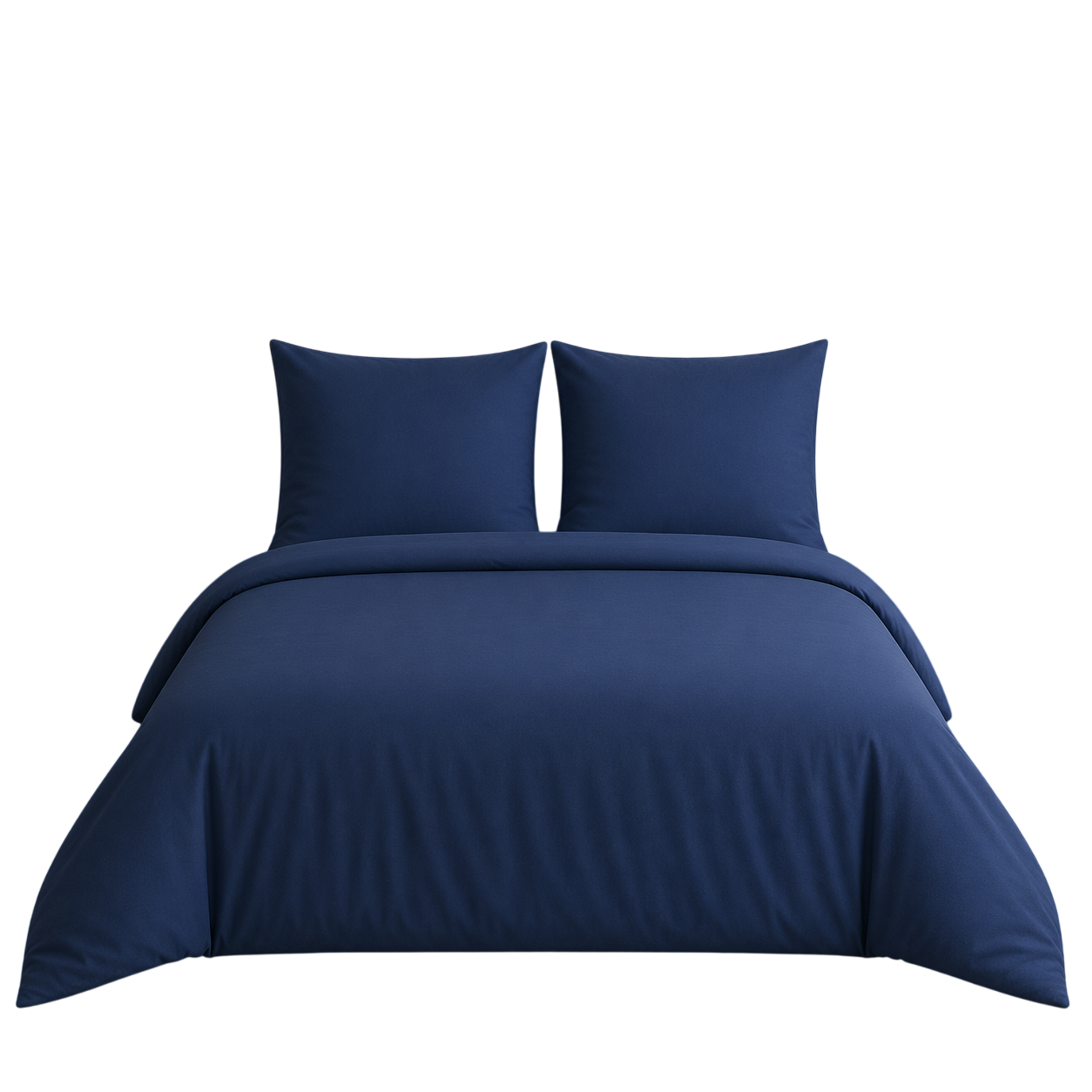 Bettwäsche 3tlg 200x200cm Baumwolle #UNI BLAU