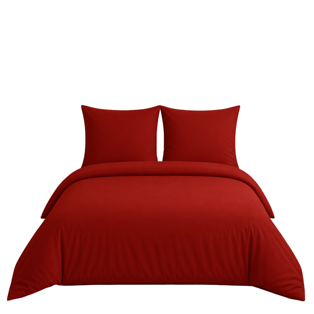 Bettwäsche 3tlg 200x200cm Baumwolle #UNI ROT