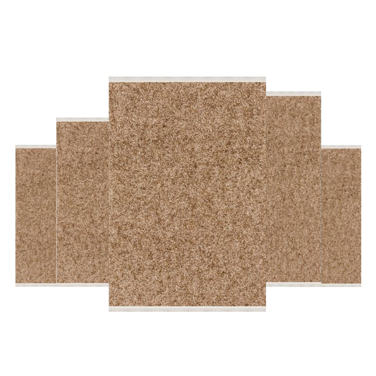 Teppich Kurzflor Wohnzimmer Läufer Set 80x150cm, 80x200cm, 120x180cm, 160x230cm