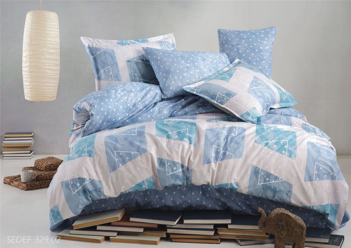 Bettwäsche, 3tlg , 155x220cm #SEDEF BLAU