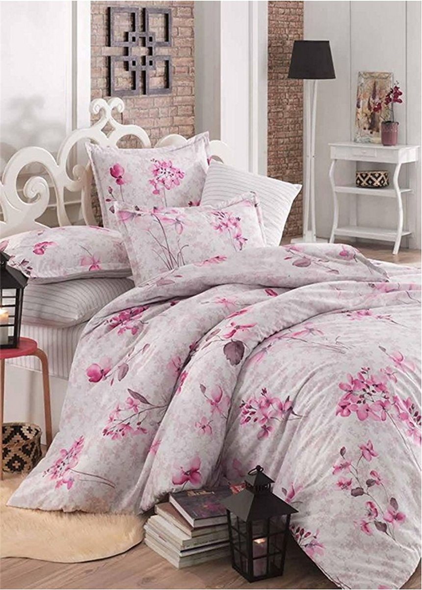 Bettwäsche, 3tlg , 155x220cm #YAREN PINK